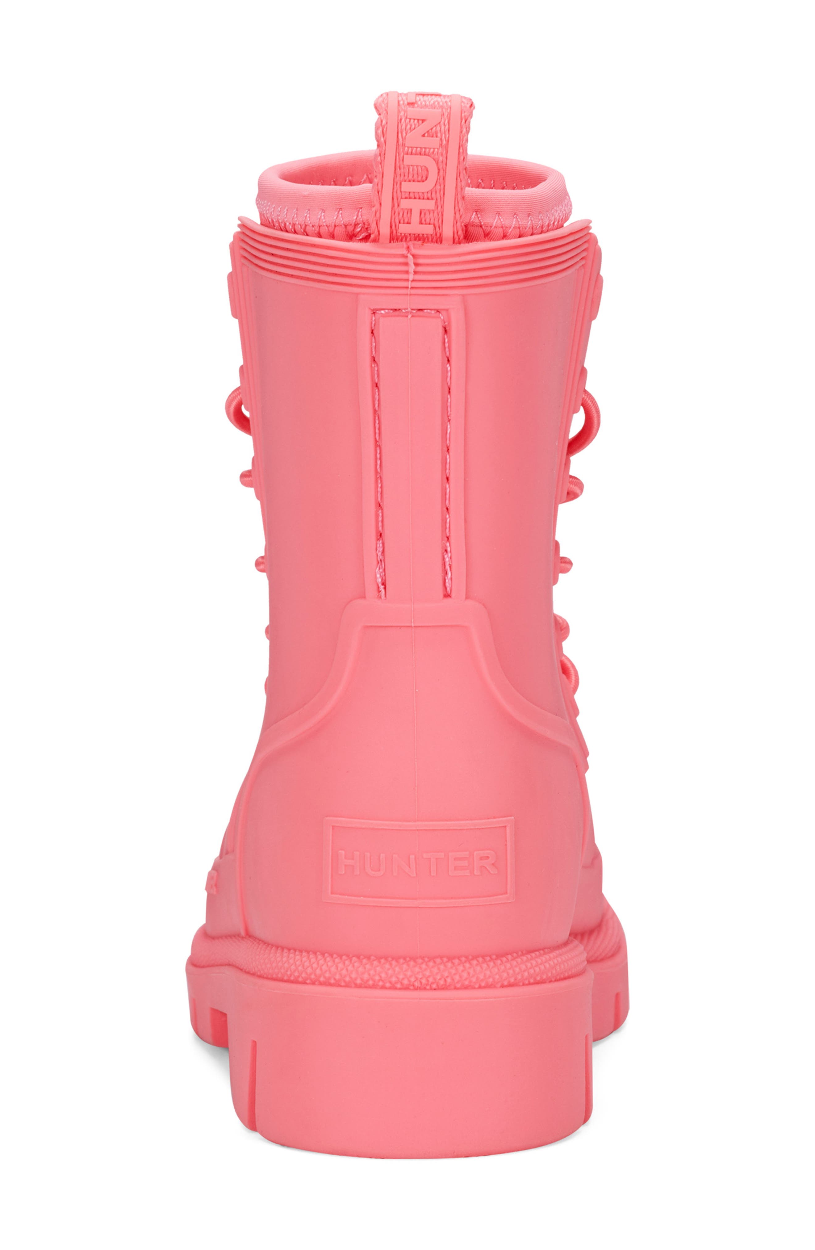 Kids' Stamp Waterproof Lace-Up Rain Boot, Alternate, color, PINK