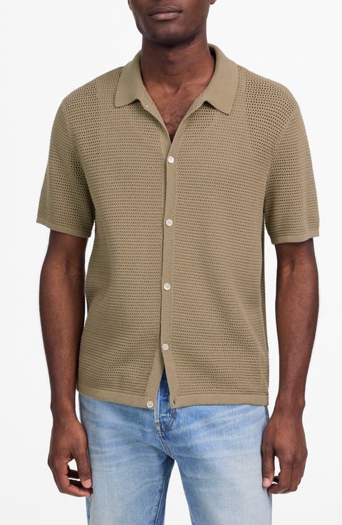 Men's Crochet Short Sleeve Shirts | Nordstrom