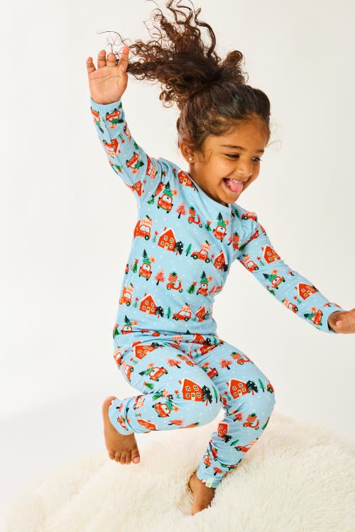 Clover Baby & Kids Long Sleeve Pajama Set In Blue