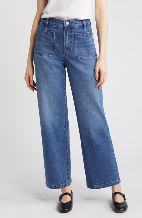 The Perfect Vintage Patch Pocket Wide Leg Jeans (Edgerly Wash)