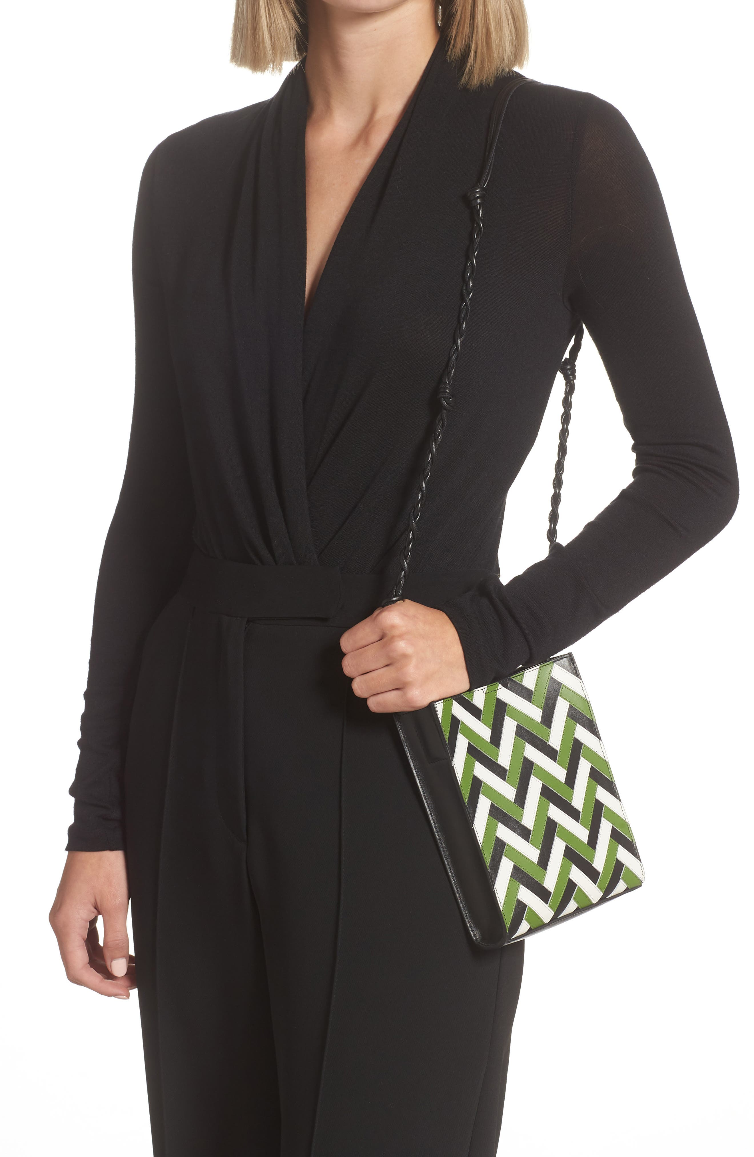 Jil Sander Small Tangle Leather Shoulder Bag, Alternate, color, 