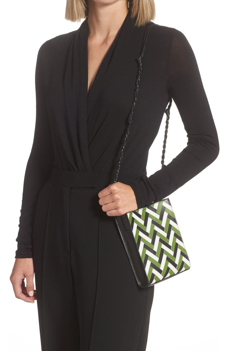 Jil Sander Small Tangle Leather Shoulder Bag, Alternate, color,