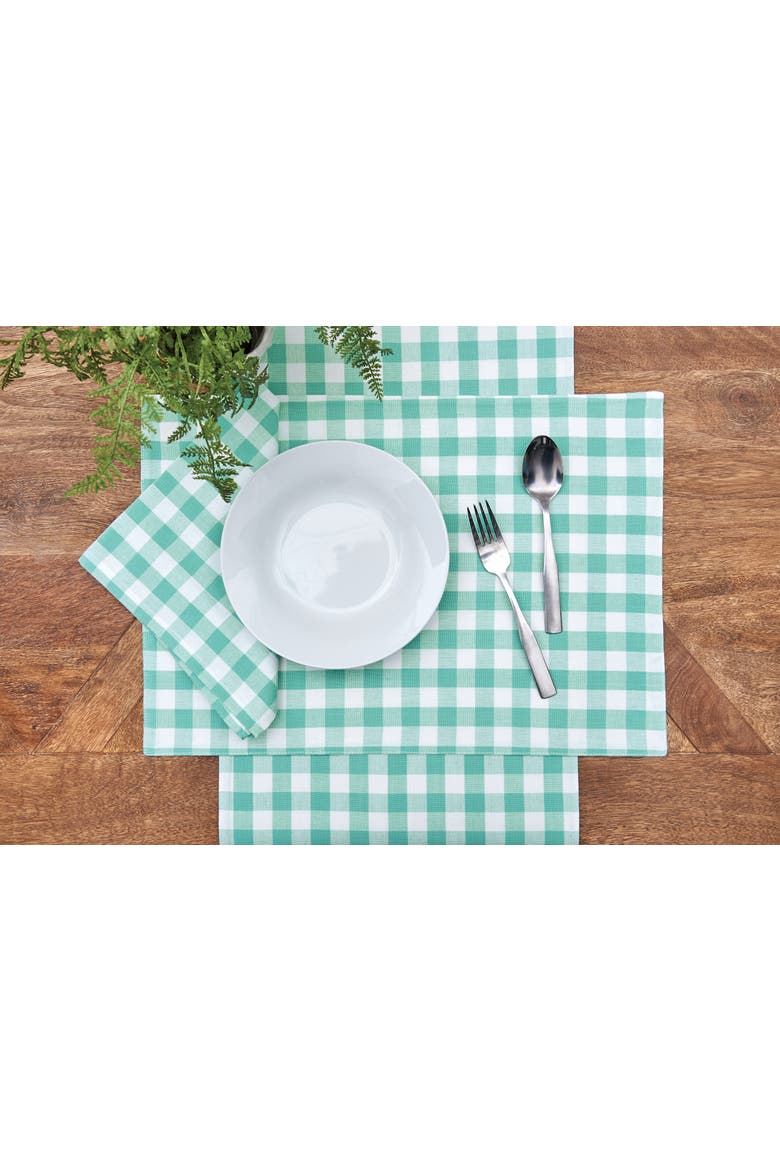 Ashford Aqua Table Runner 13" x 72", Alternate, color, Blue