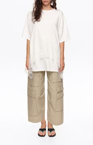 BIMBA Y LOLA Lace Ruffle Oversized T-shirt
