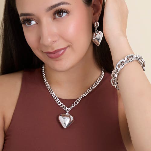 Jessica Simpson Metal Link Chain Bracelet In Metallic