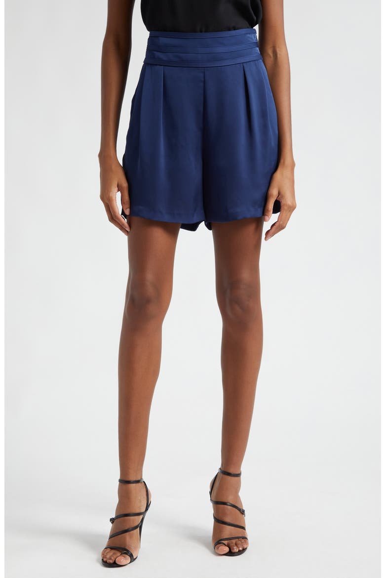 Joss Satin Shorts, Main, color, SPRING NAVY