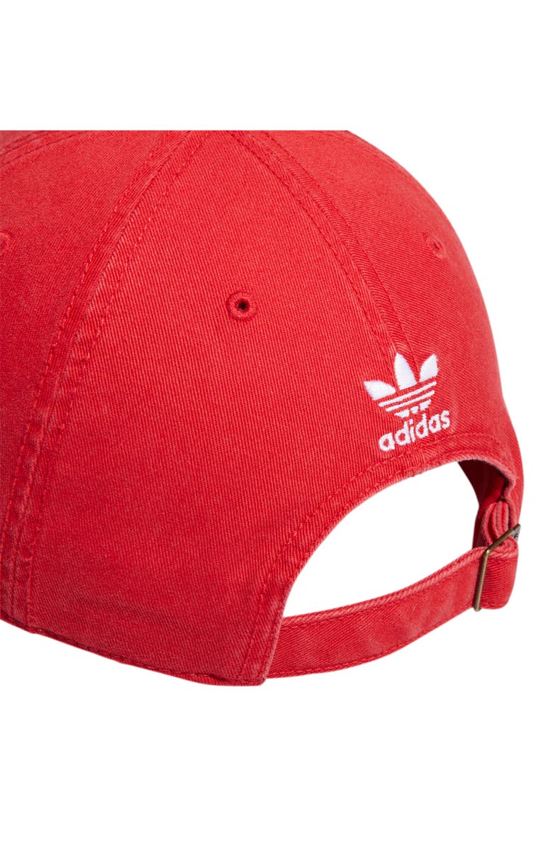 adidas Originals Trefoil Logo Baseball Cap, Alternate, color, Better Scarlet/ White