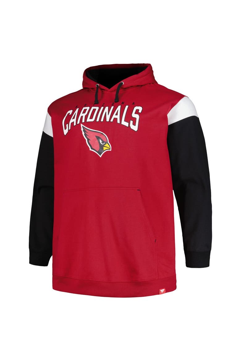 Men's Profile Cardinal Arizona Cardinals Big & Tall Trench Battle Pullover Hoodie, Alternate, color, Cardinal