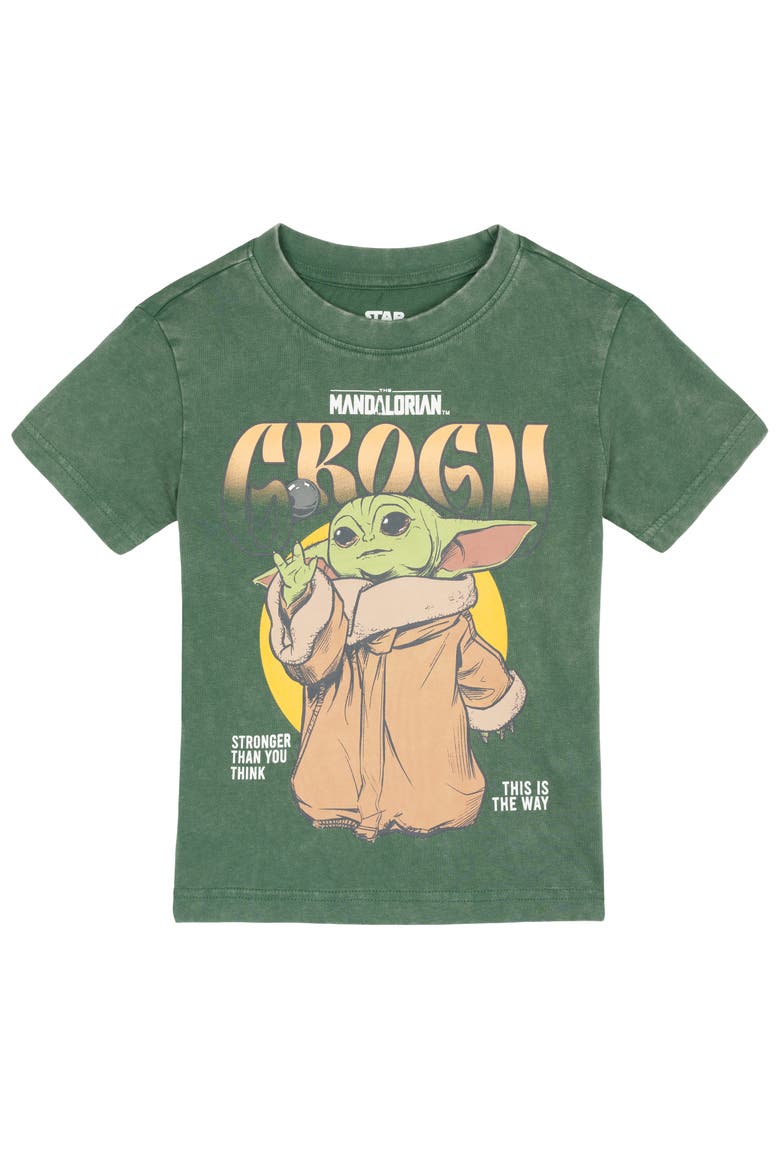 The Mandalorian Grogu Short Sleeve T-Shirt, Main, color, Grogu Mineral Green
