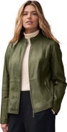 Jessica London Zip Front Leather Jacket