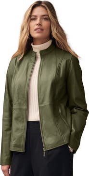Jessica London Zip Front Leather Jacket