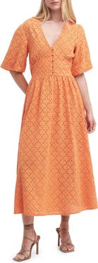 Barbour Kelley Eyelet Cotton Midi Dress