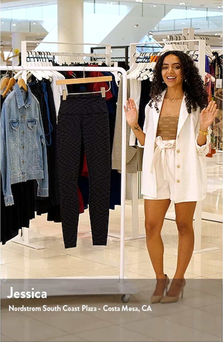 Jacquard Check High Waist Leggings, sales video thumbnail