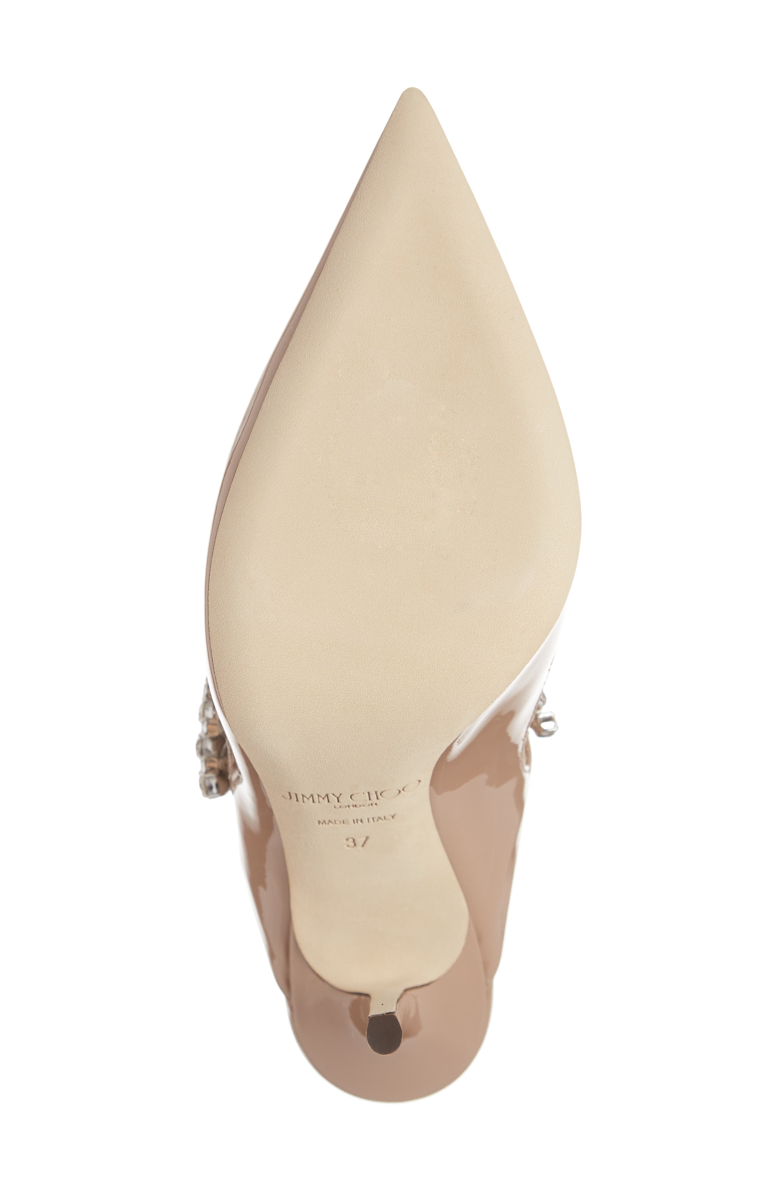 Jimmy Choo Bing Crystal Embellished Patent Mule, Alternate, color, Ballet Pink