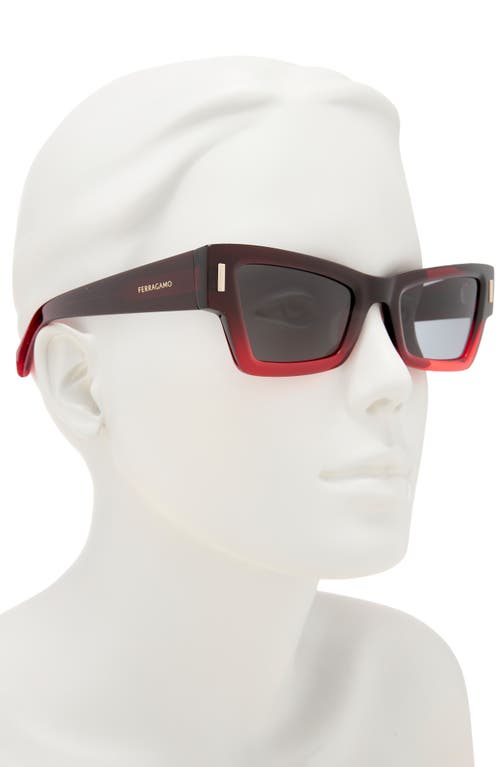 Ferragamo Rivets 53mm Modified Rectangular Sunglasses