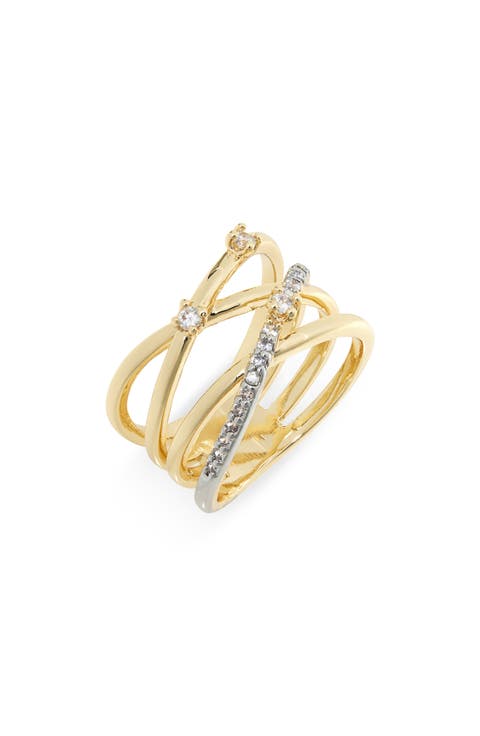 Cubic Zirconia Multiband Ring