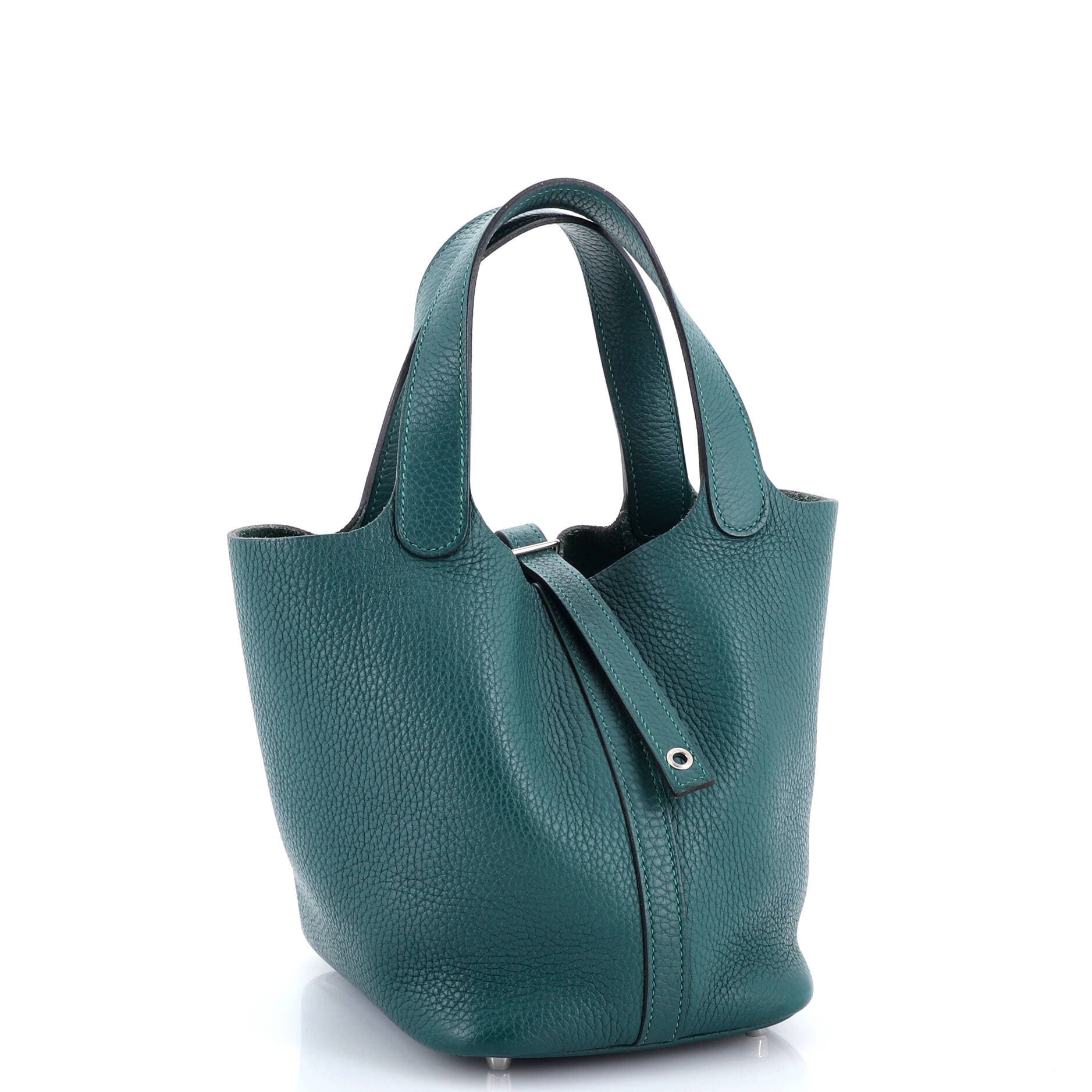 Pre-Owned Hermes Picotin Lock Bag Clemence PM, Alternate, color, Malachite