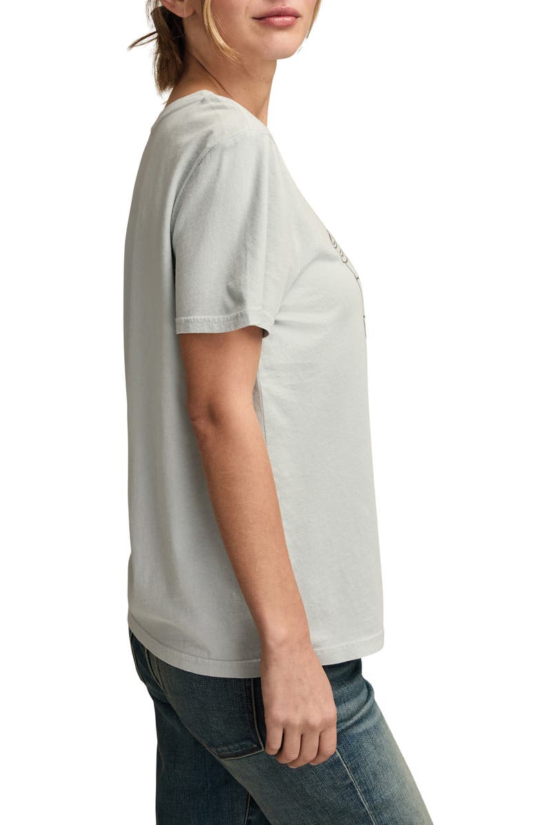 Lucky Brand Chrerub Coffee Classic Cotton Crewneck T-Shirt, Alternate, color, 