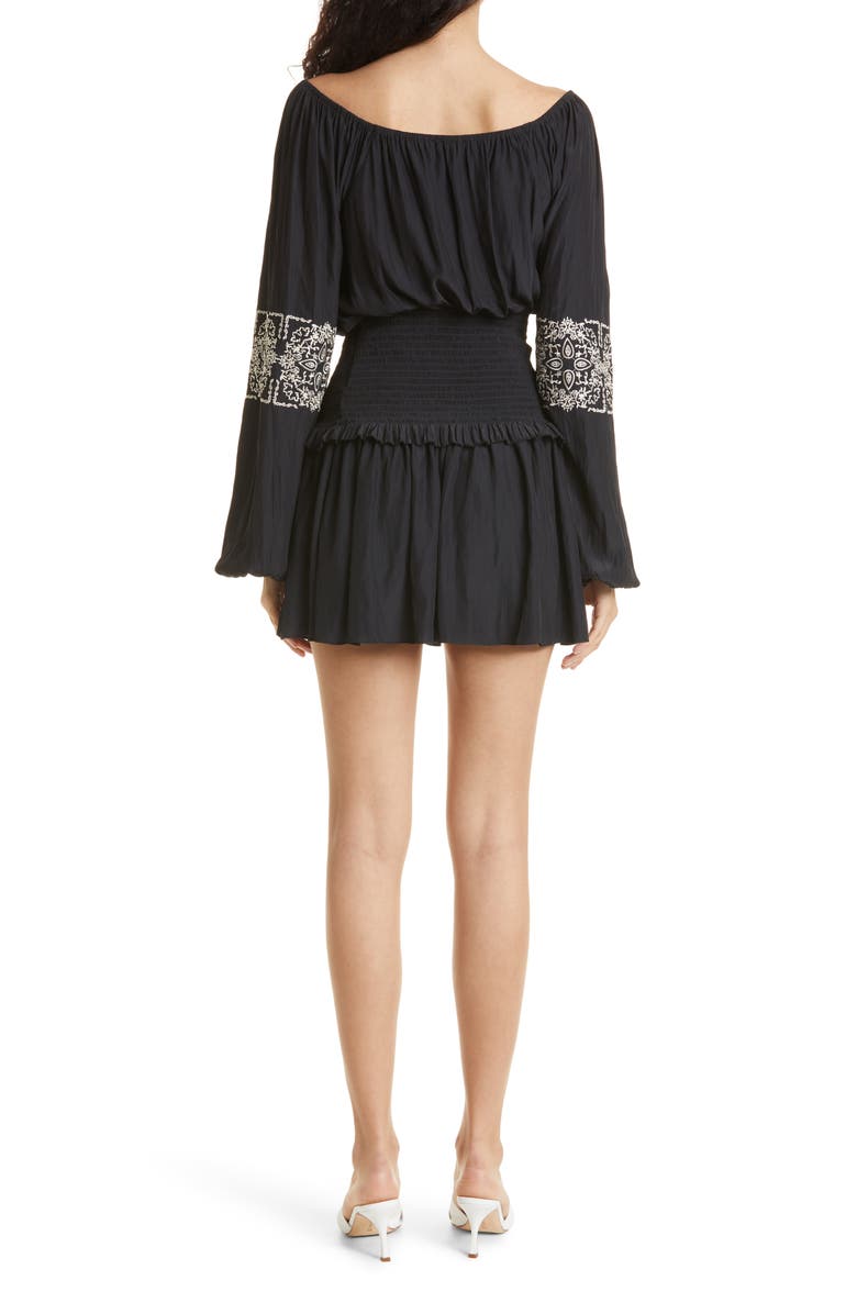 Ramy Brook Marianne Smock Waist Long Sleeve Dress, Alternate, color,
