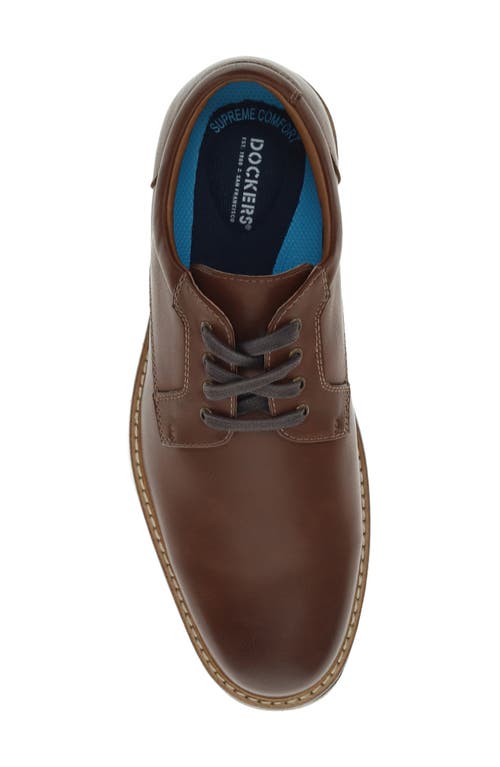 Dockers Mens Hartbury Dress Casual Lace Up Oxford Shoe In Dark Tan