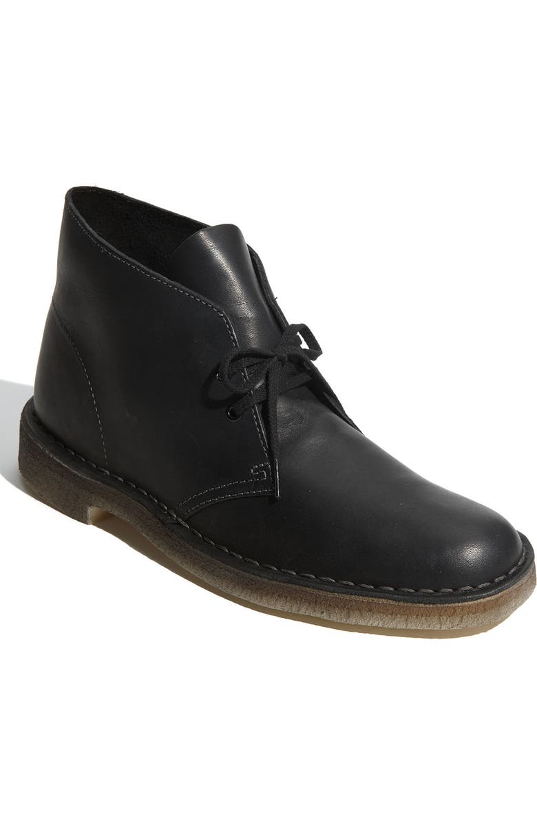 Clarks<sup>®</sup> Originals 'Desert' Boot, Main, color, Black Leather
