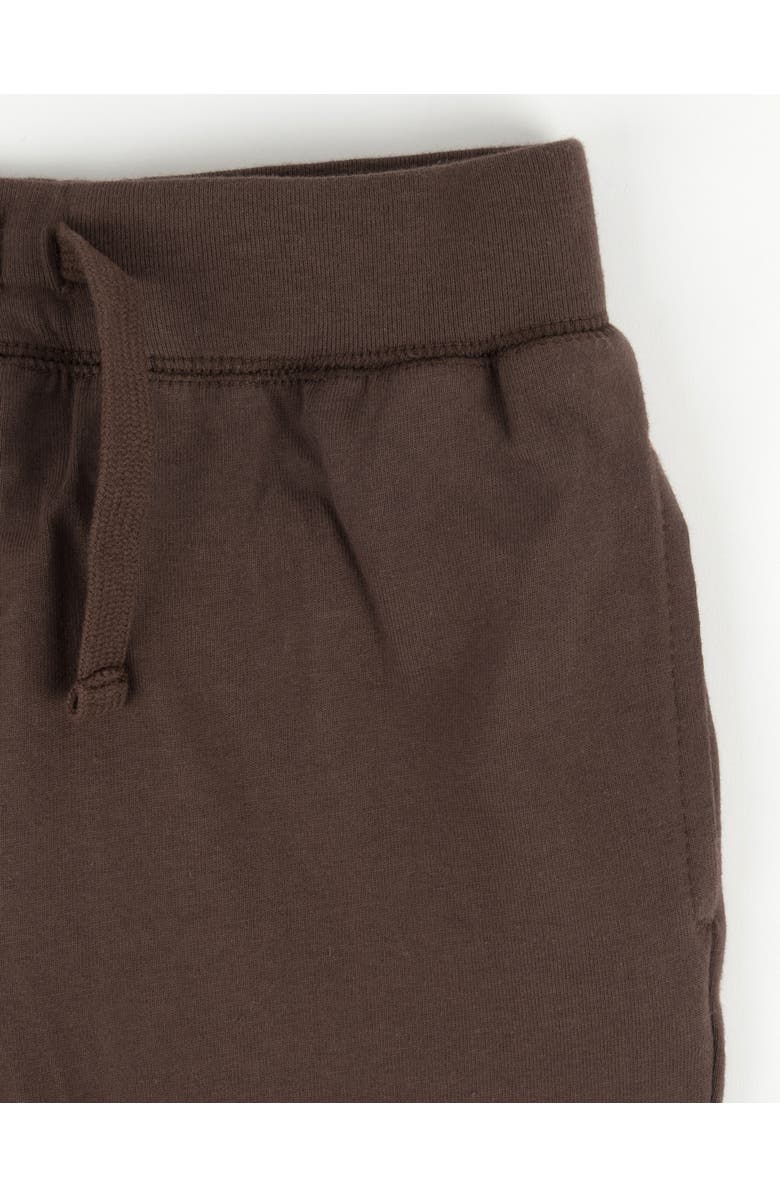 Leveret Kids 100% Cotton Lightweight Jogger Pants, Alternate, color, Brown