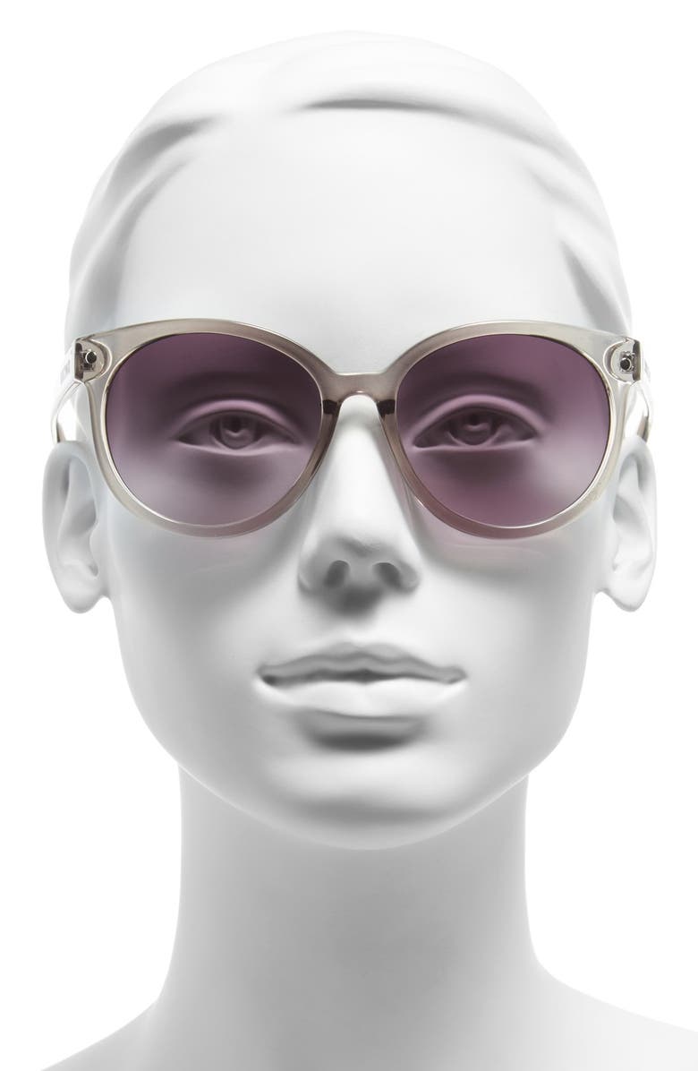 Steve Madden 'Crystal' 54mm Oval Sunglasses, Alternate, color, 