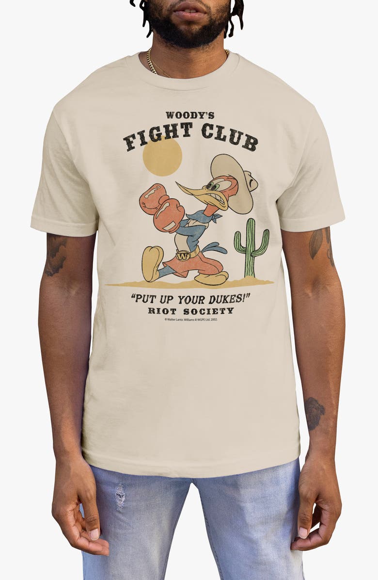 RIOT SOCIETY Woody's Fight Club Cotton Graphic T-Shirt, Main, color, 