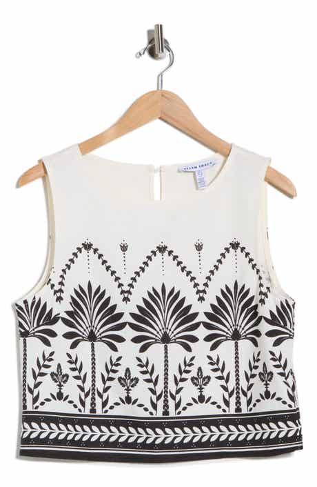 Ellen Tracy Border Print Tank