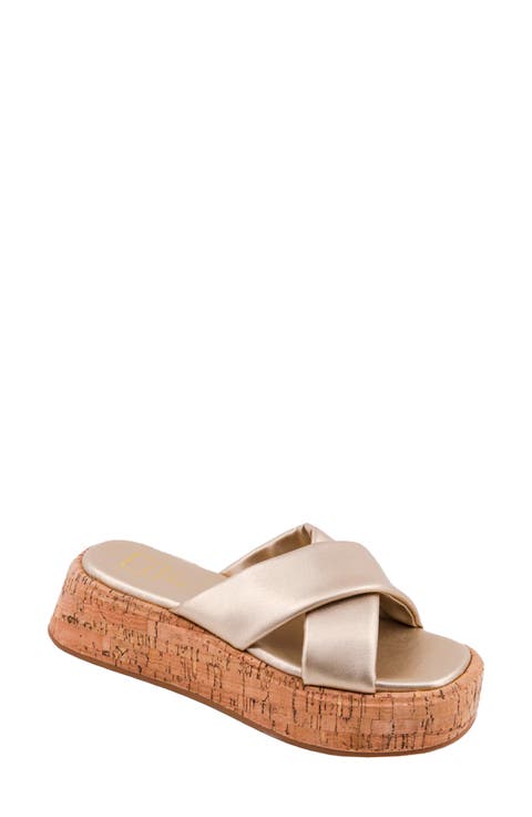 Lydia Platform Slide Sandal (Women)
