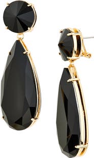 Carolina Herrera Large Teardrop Crystal Earrings