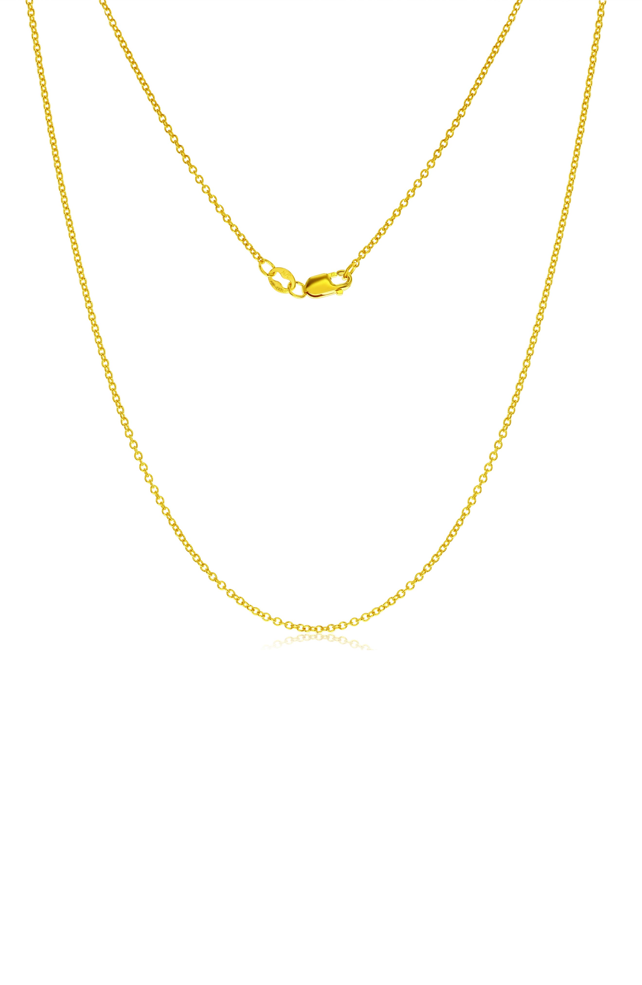 14K Gold Rolo Chain Necklace
