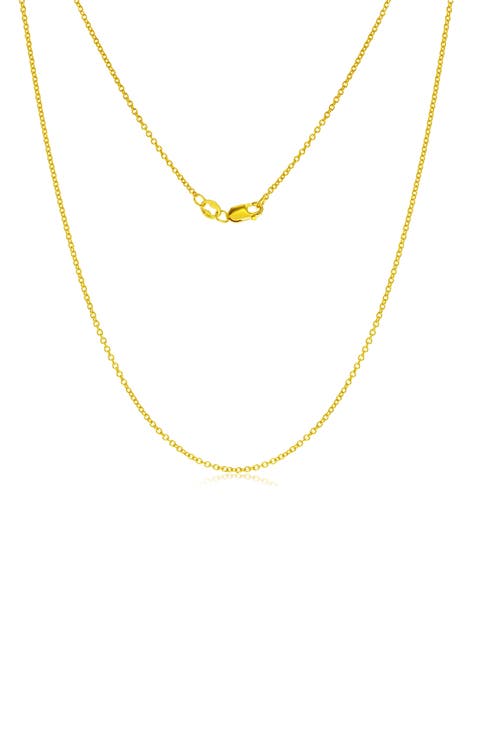 14K Gold Rolo Chain Necklace