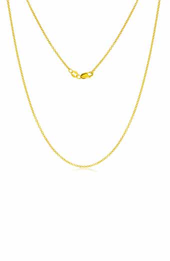 14K Gold Rolo Chain Necklace