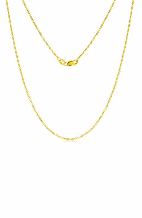 14K Gold Rolo Chain Necklace