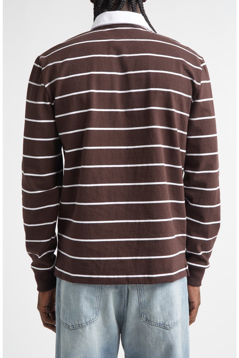 Classic Long Sleeve Rugby Polo, Alternate, color, BROWN