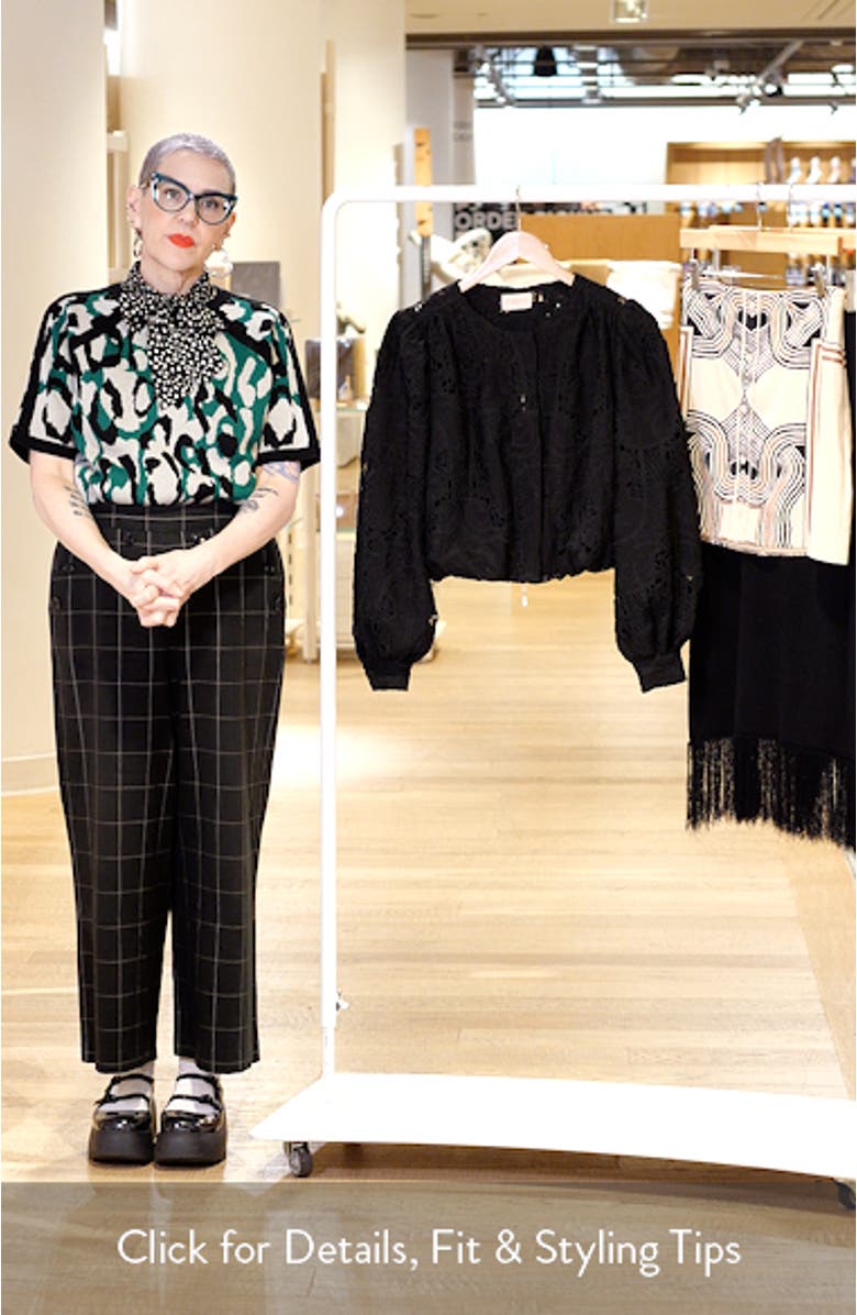 Donna Eyelet Bomber Jacket, sales video thumbnail