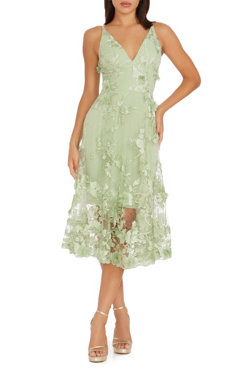DRESS THE POPULATION DRESS THE POPULATION AUDREY EMBROIDERED FIT & FLARE DRESS