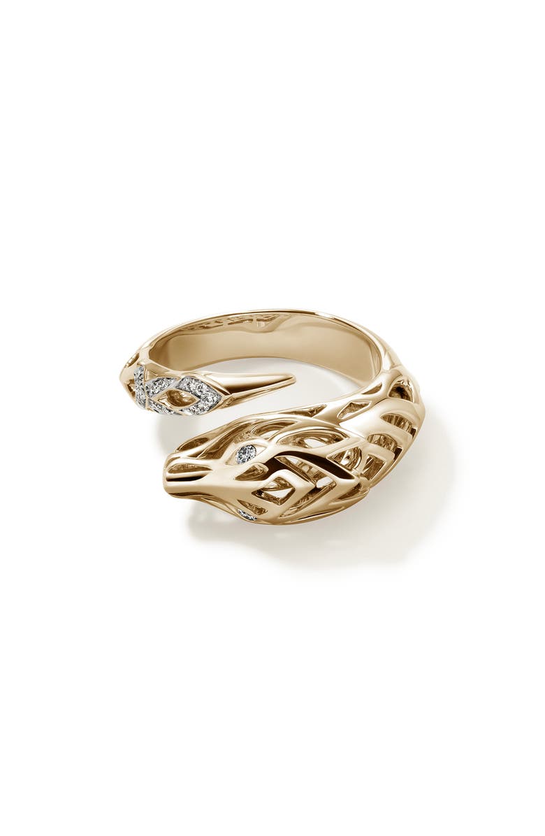 John Hardy Naga Bypass Ring, Alternate, color, Gold