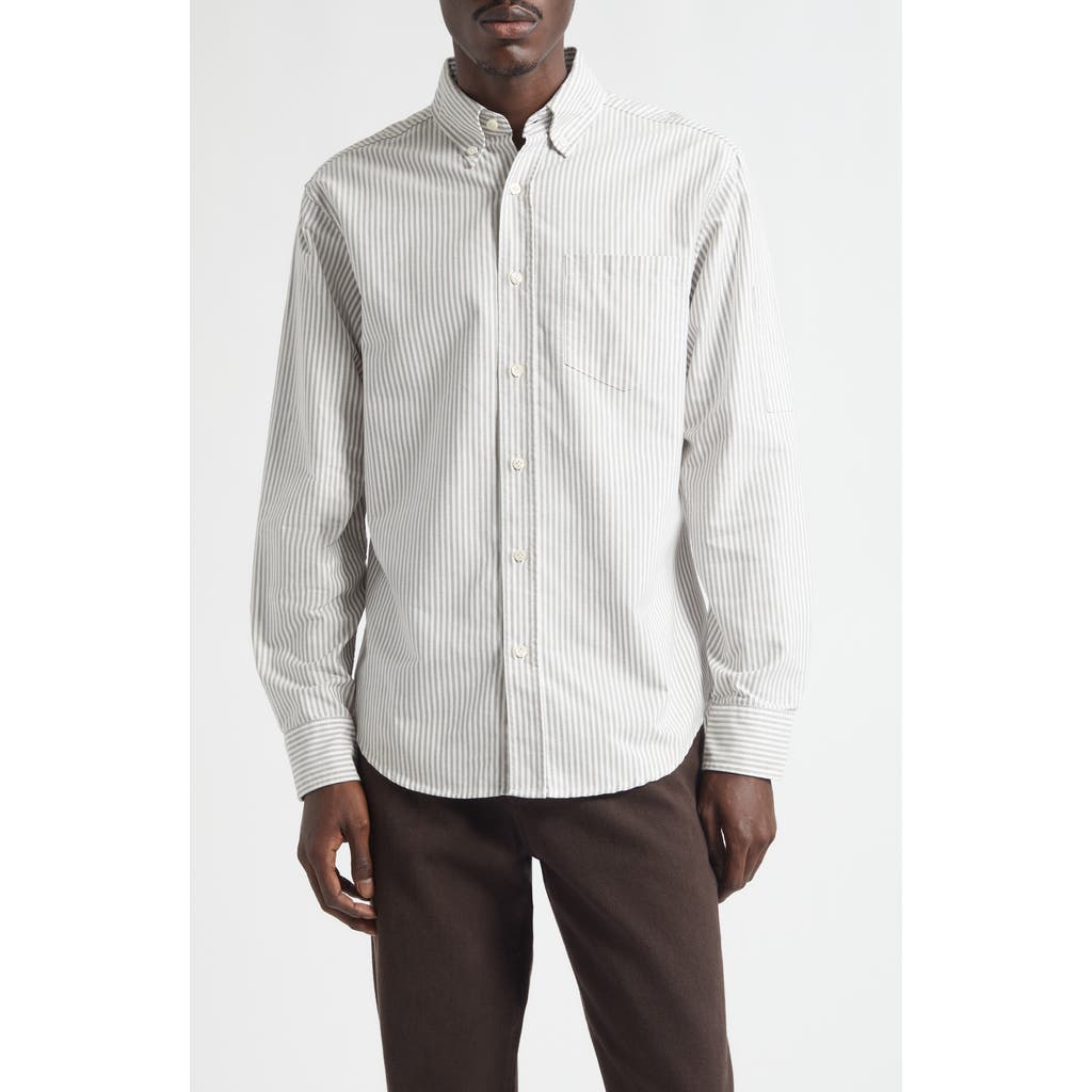 Noah Oxford Cotton Button-down Shirt In White