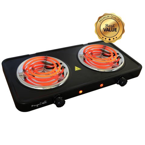 Electric Dual Coil Burner Cooktop Buffet Range