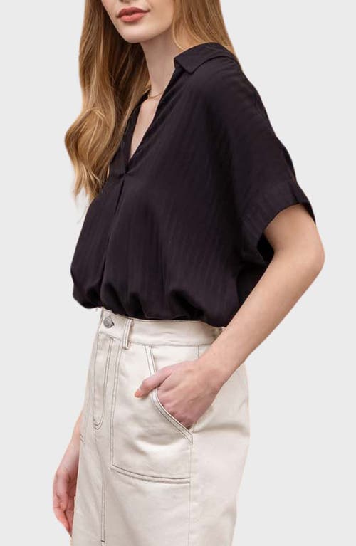 BLU PEPPER BLU PEPPER STRIPED SHORT SLEEVE WOVEN TOP