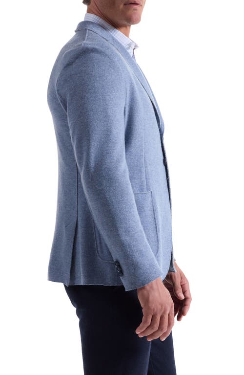 Bugatchi Wool Blend Laser Cut Blazer In Blue