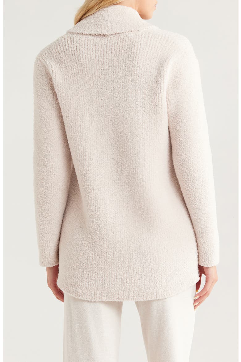 Cozy Chic® Shawl Collar Rib Cardigan, Alternate, color, SAND DUNE