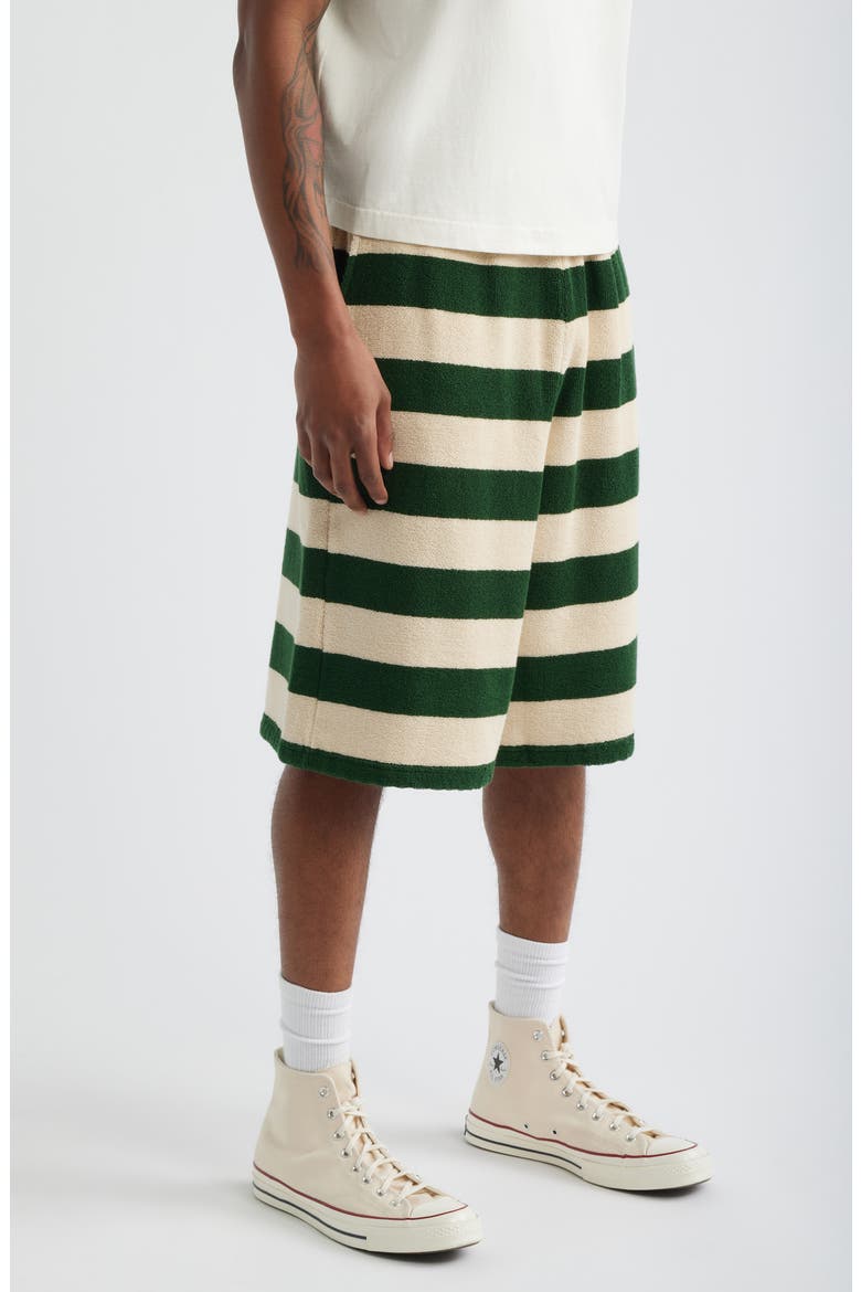Jagger Striped Cotton Terry Shorts, Alternate, color, HORIZON STRIPE