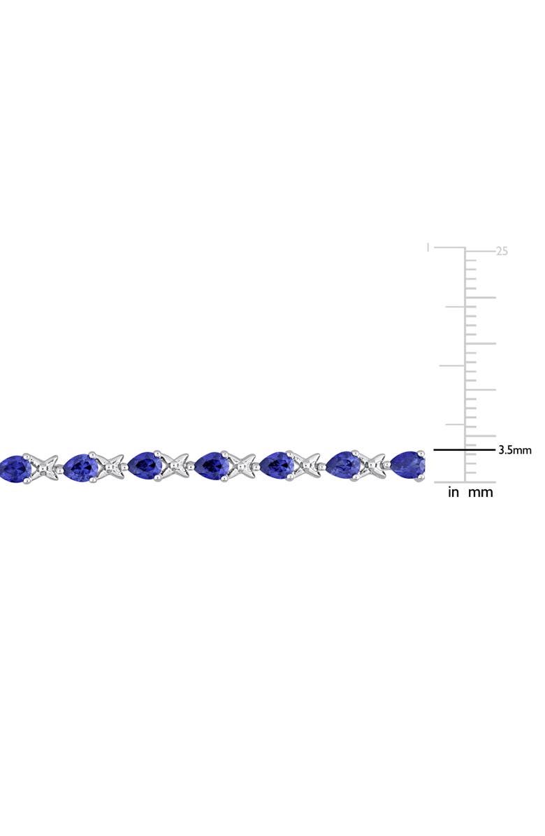 Julianna B. Lab-Created Gemstone Pear X Link Bracelet, Alternate, color, Lab-Created Sapphire