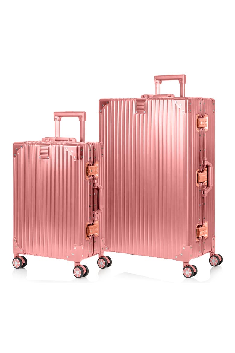 Elite 2-Piece Hardside Spinner Luggage Set, Main, color, ROSE GOLD
