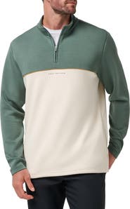 TravisMathew Fibercloud Colorblocked Quarter Zip Pullover