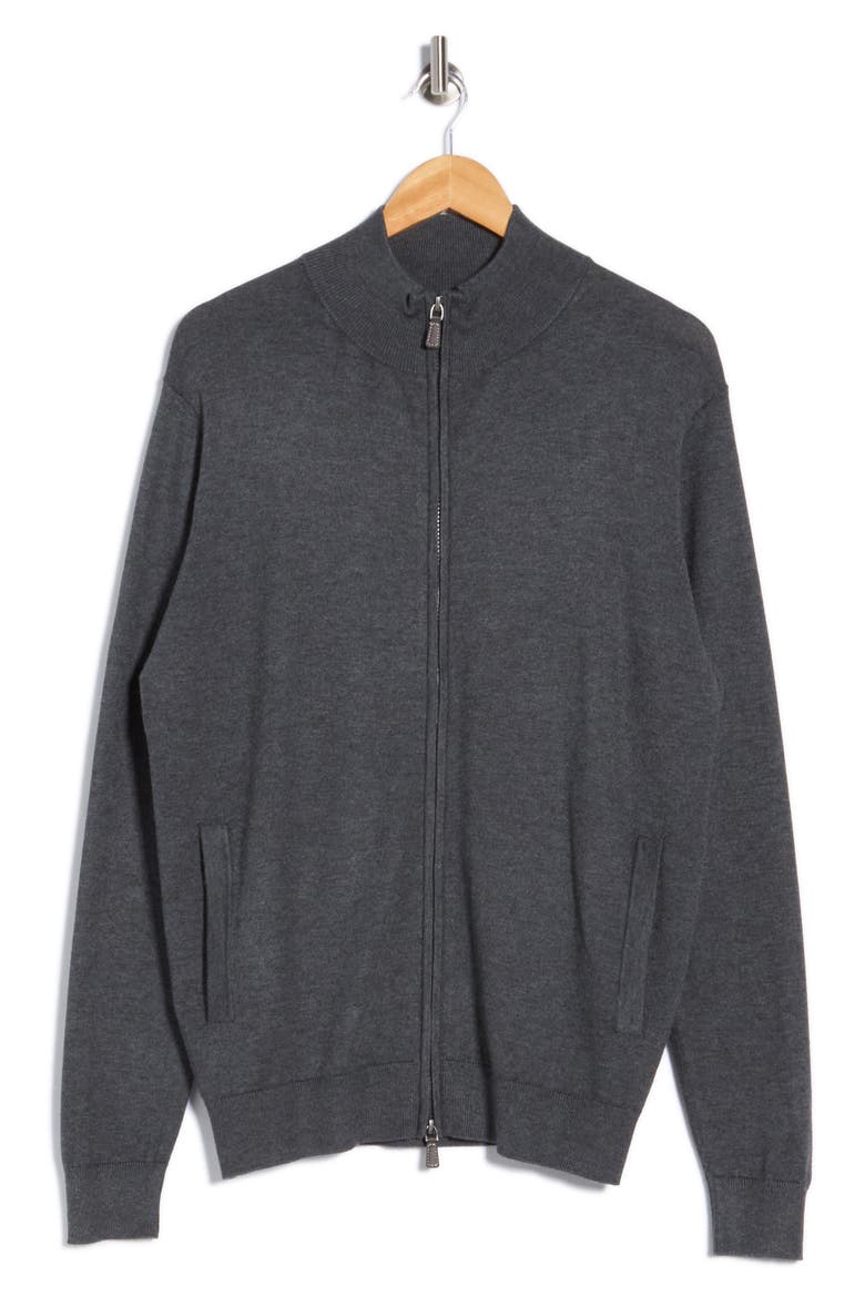 Full Zip Sweater, Alternate, color, CHARCOAL