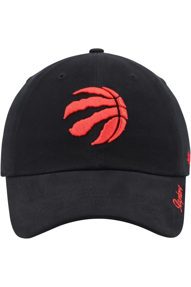 Women's '47 Black Toronto Raptors Miata Clean Up Logo Adjustable Hat, Alternate, color, Black